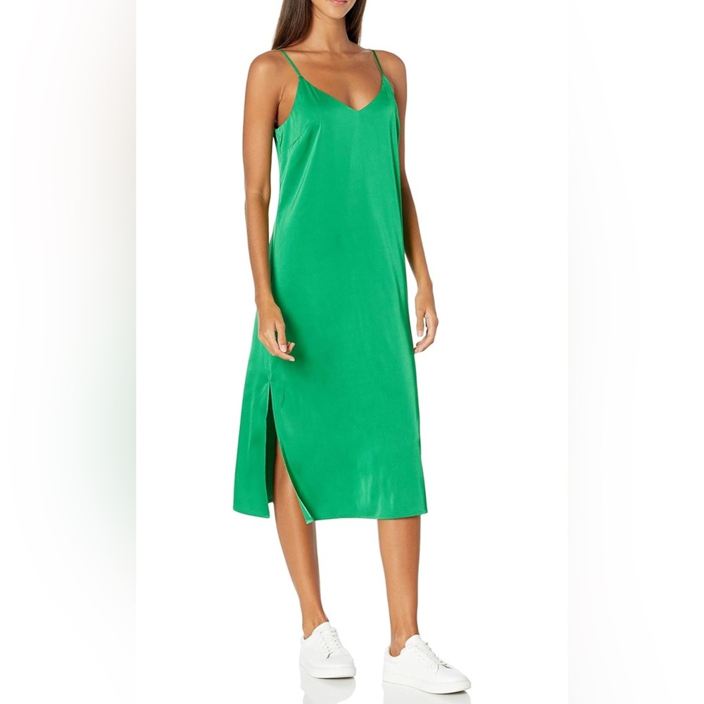 The Drop Women's Ana Silky V-Neck Midi Slip Dress